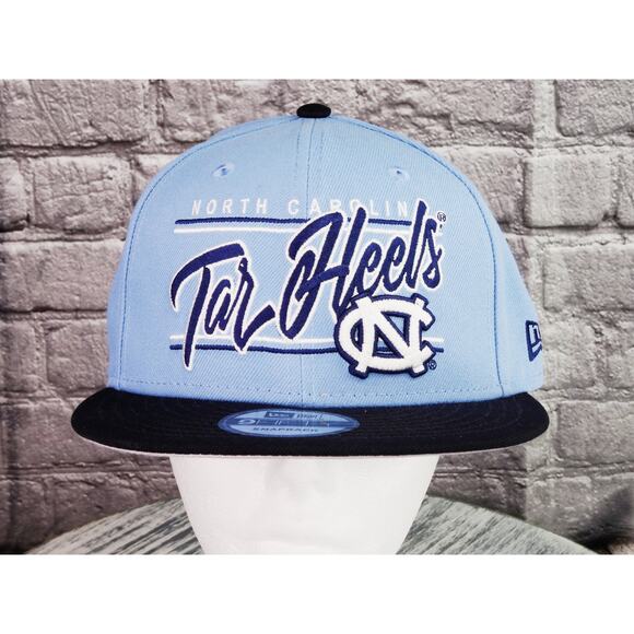 New Era 9Fifty North Carolina Tar Heels Team Script Snapback Hat One Size New - Picture 1 of 9